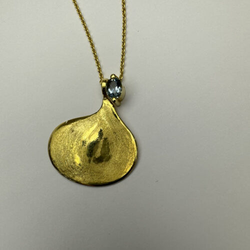 Anhänger nachhaltig GG 585 & mit Aquamarinanhänger