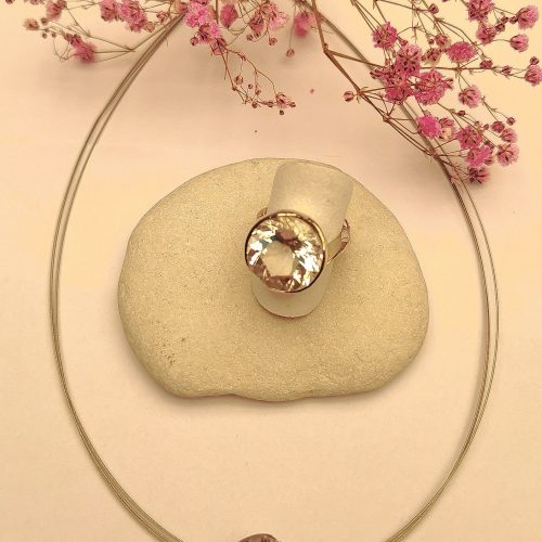 Bergkristalle in Silber