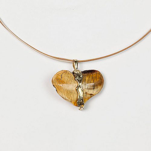 Bernsteinherz beidseitig tragbar