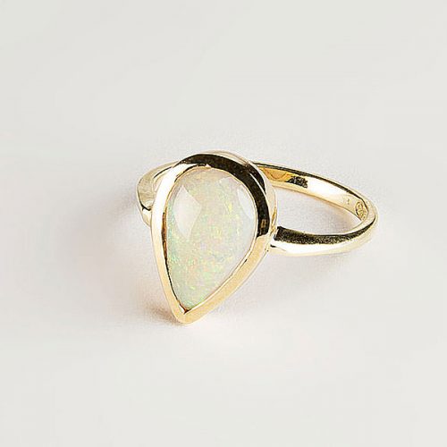 Opalring in Gelbgold